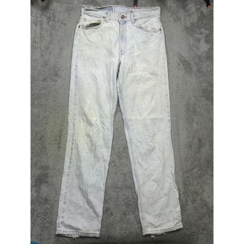 Vintage Levis 550 Jeans Mens 34x34 Relaxed Fit Made USA‎ Holes Stains 90s Denim